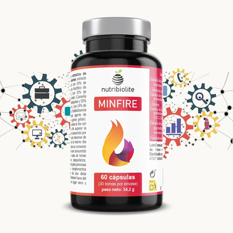 MINFIRE Nootrópico natural sin cafeína sem cafeína