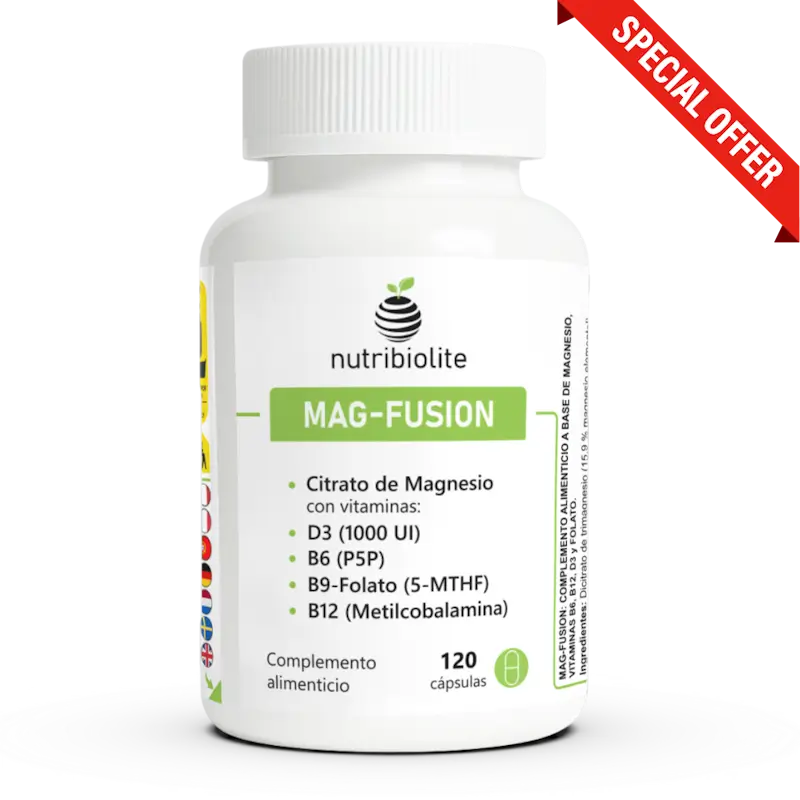 Mag fusion Nutribiolite Magensio Complejo B Vitamina D