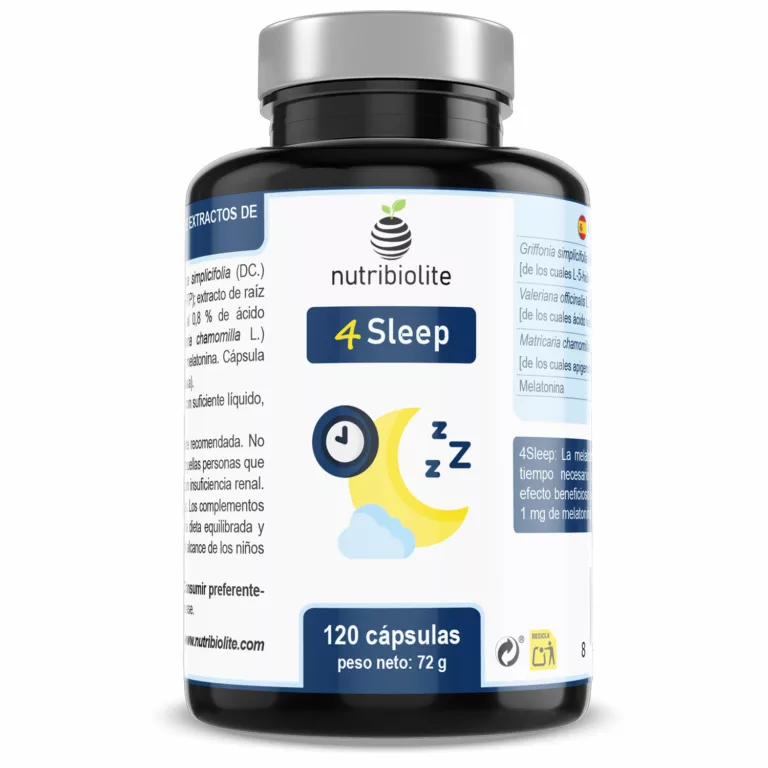 Nutribiolite 4 Sleep | Para dormir bien | Melatonina Manzanilla Valeriana Griffonia